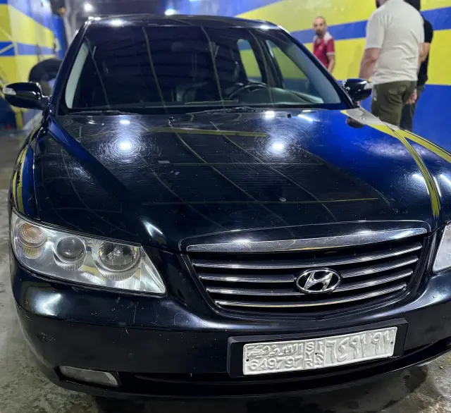 هيونداي أزيرا 2007 سيدان أسود بمحرك 3300 سي سي وفتحة سقف في الناصرة حمص