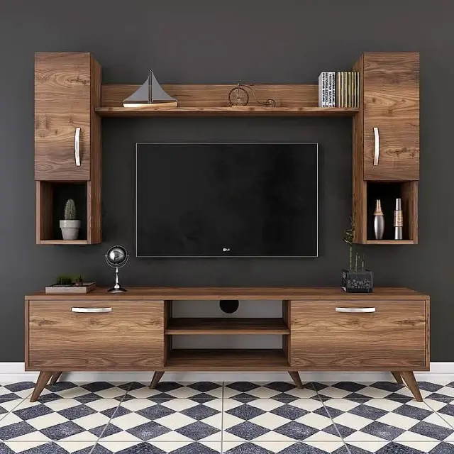 خزانة تلفزيون عصرية بتصميم قابل للتعديل من Techno Wood في كفر بطنا - صورة 2