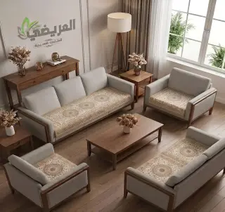 طقم مفارش شانيل من 4 قطع بنقوش دمشقية في حمص