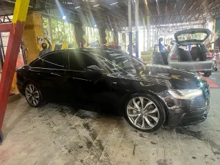 أودي A6 سيدان 2014 سوداء بمحرك 400 حصان ودفع رباعي في مشروع دمر