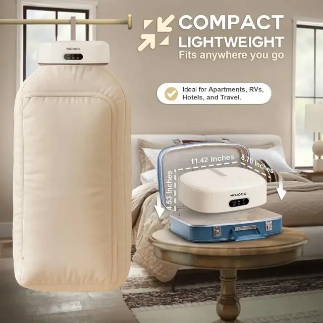 مجفف ملابس محمول قابل للطي بتعقيم بالأشعة فوق البنفسجية في كفر تخاريم - صورة 2