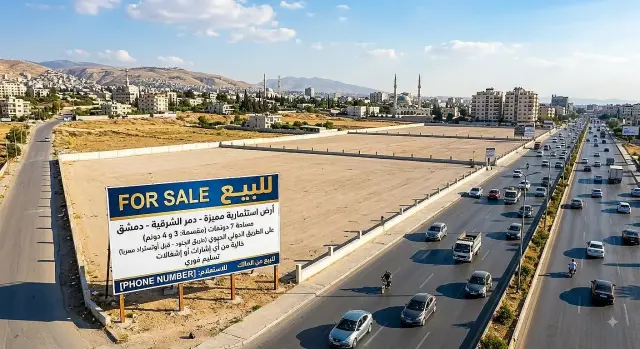 7000 متر مربع بطابو زراعي في دمر الشرقية بدمشق