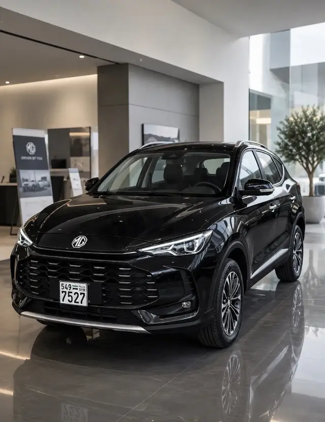إيجار يومي لسيارة MG ZS موديل 2026 سوداء مع كاميرا خلفية في قطنا - صورة 3